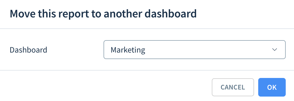 Move this report to another dashboard