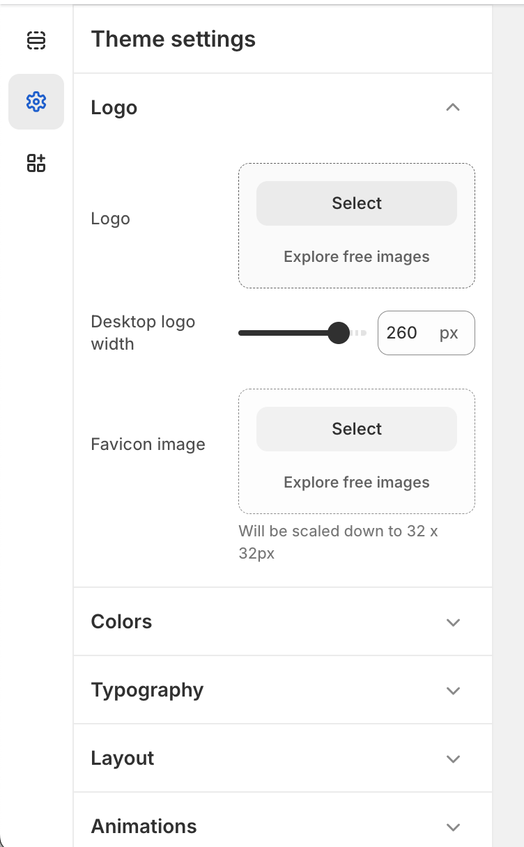 Logo & Favicon Shopify