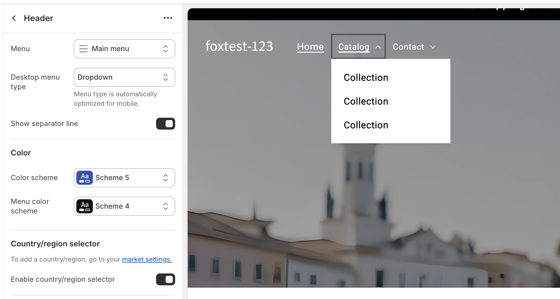 desktop header menu type