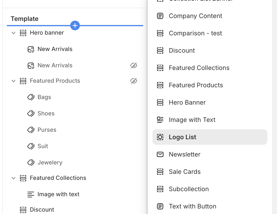 Shopify logo section