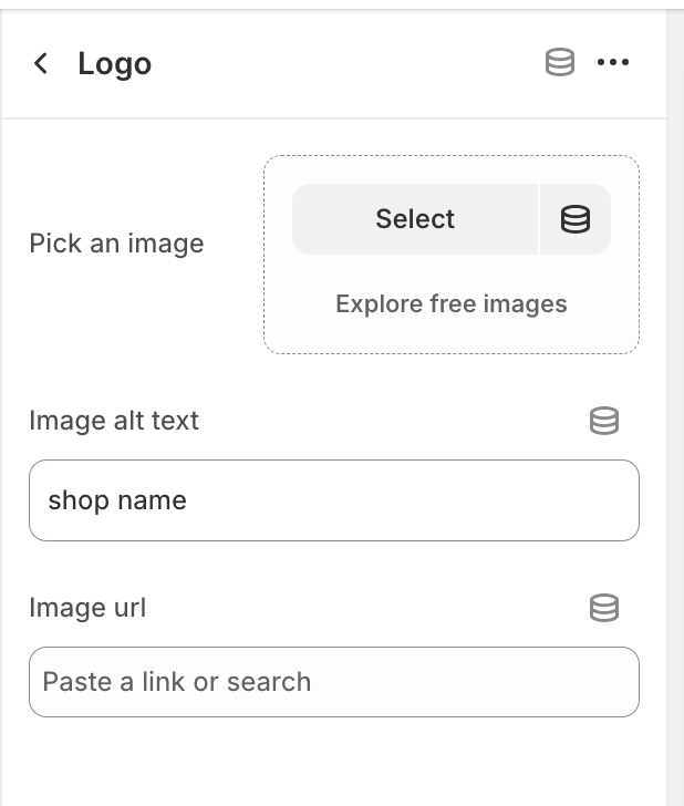 Shopify logo section 