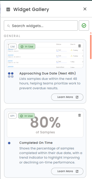 Dashboard - LabHQ Knowledge Base