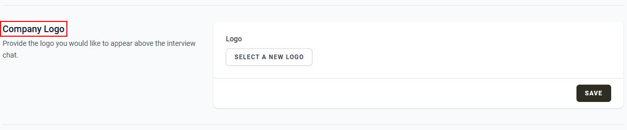 The “Company Logo” section. 