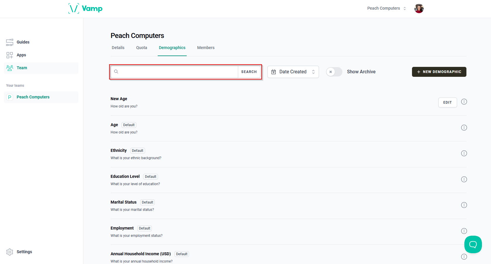 The “Search bar”.