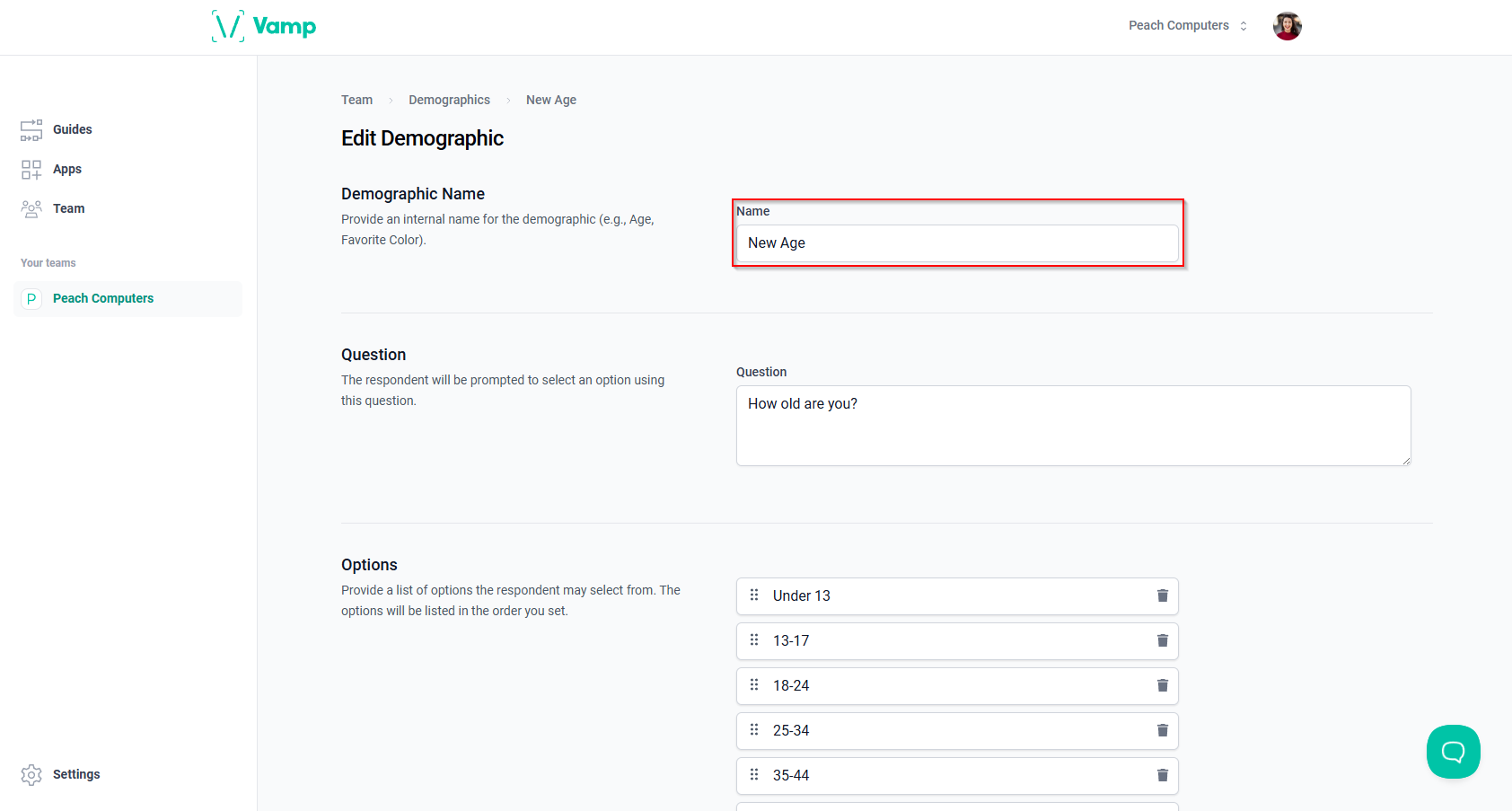 The “Name” field.