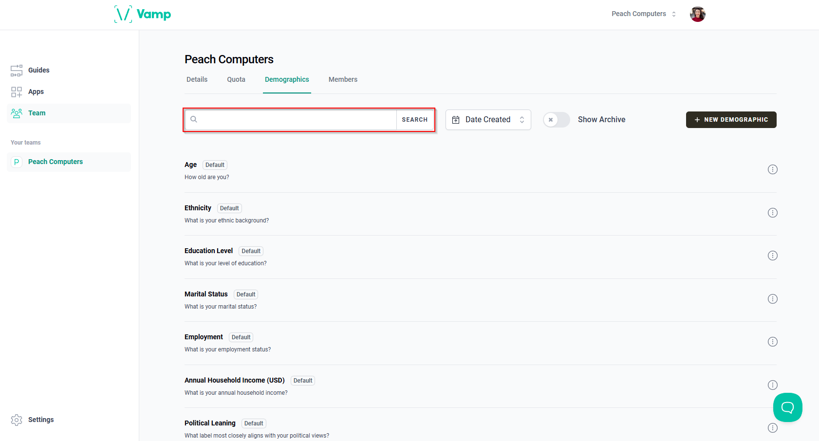 The “Search bar”.
