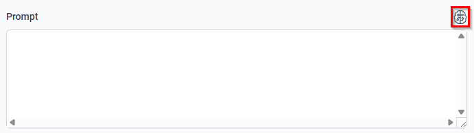 The AI Assist icon in the Prompt field.