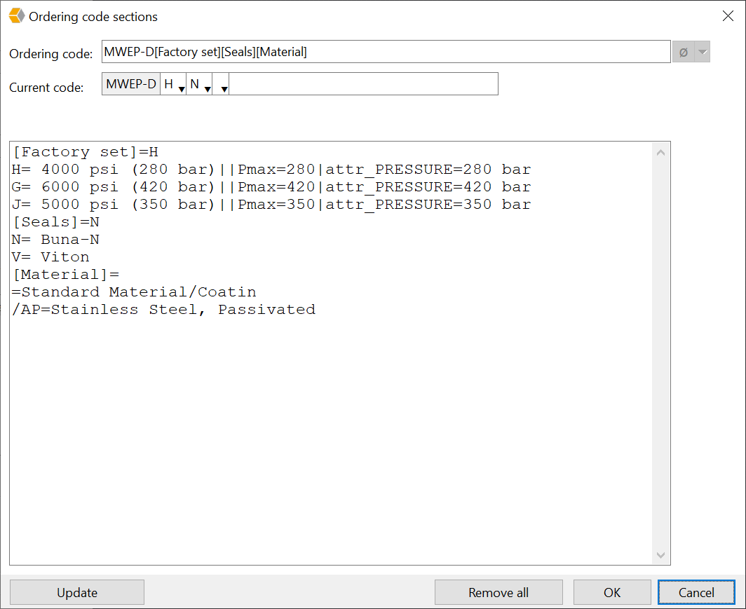 Ordering code sections