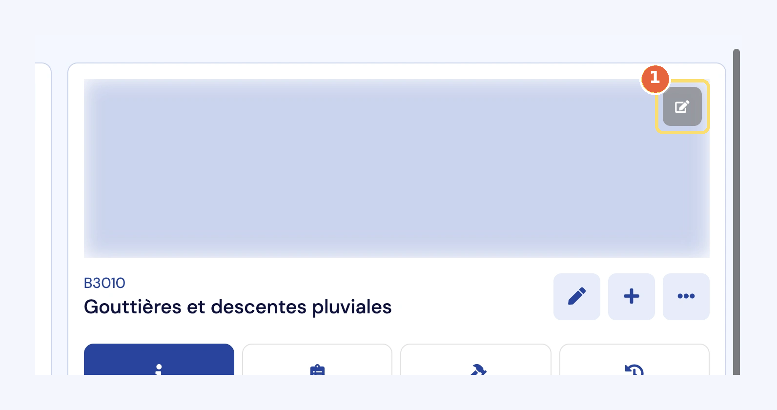 Capture de la bannière photo d'une fiche et du bouton crayon qui apparaît au survol (1).