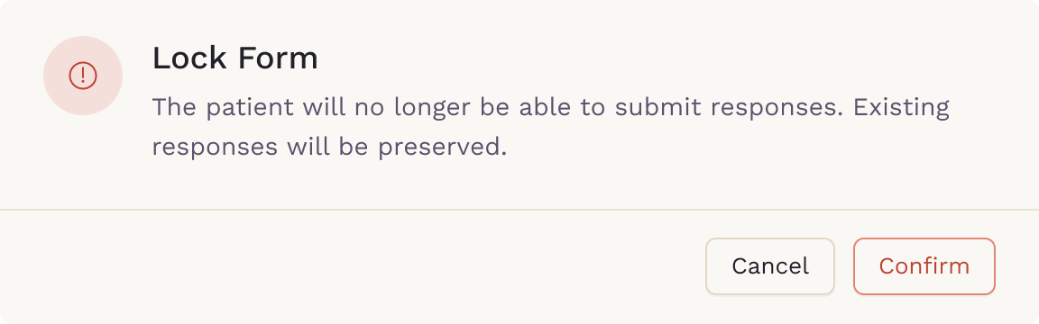 Lock Form dialog