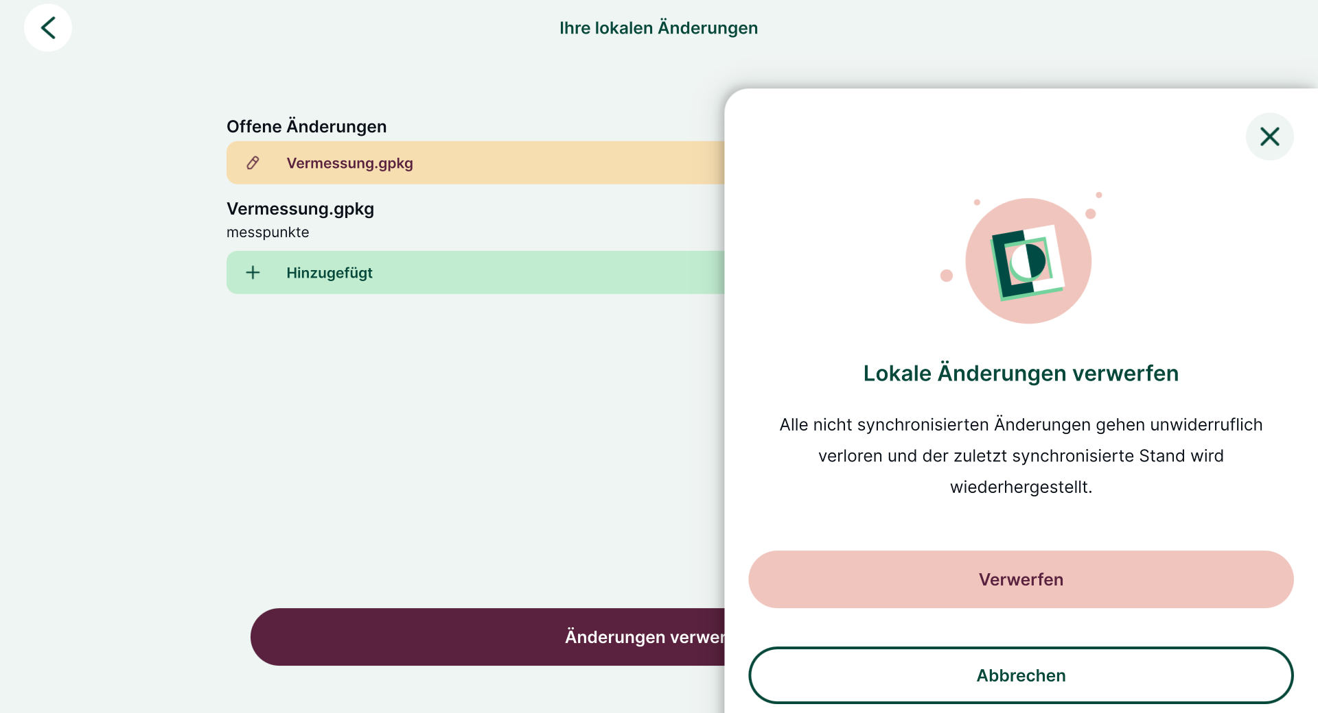 Rückfrage vor dem Verwerfen