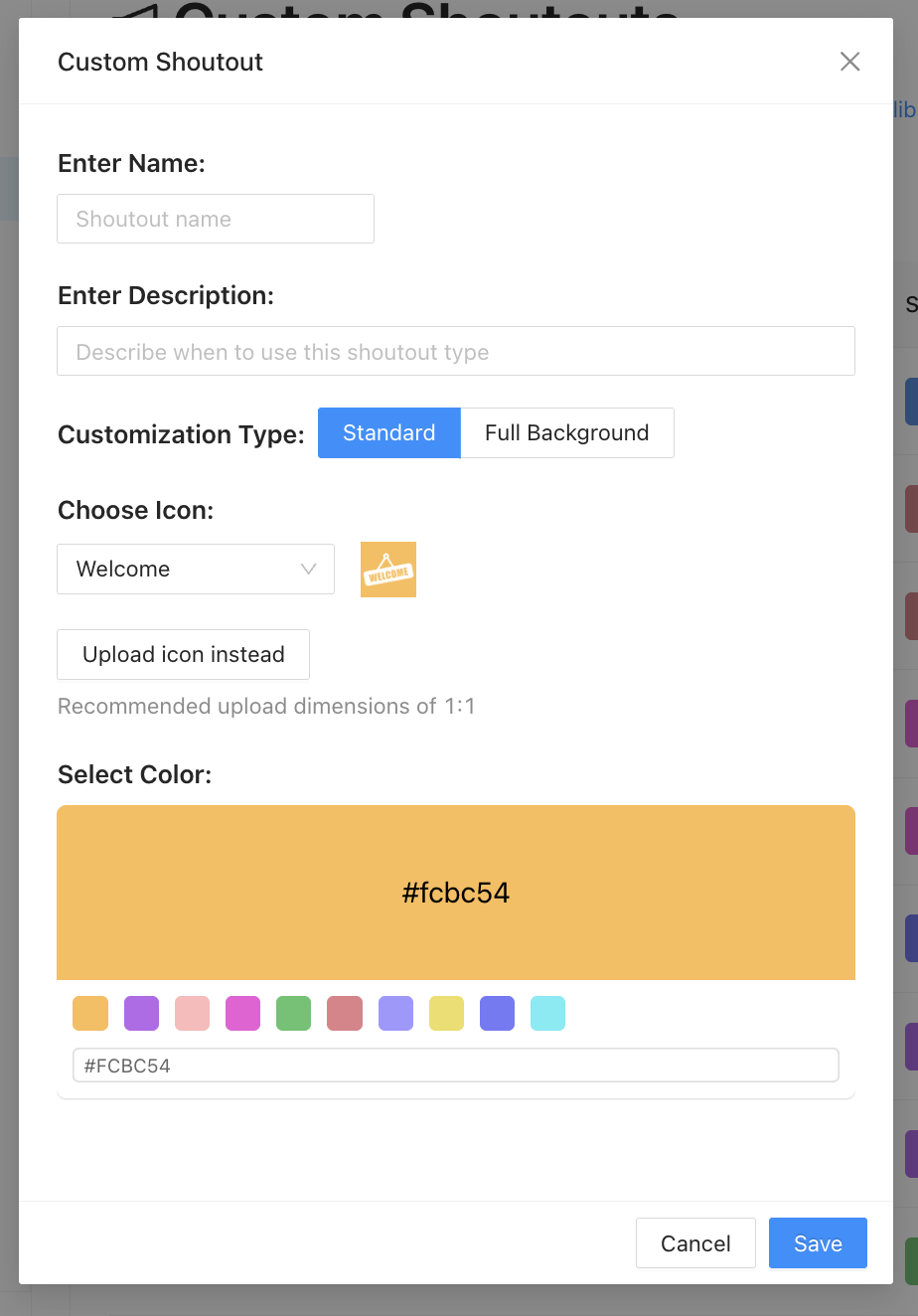 Create custom shoutouts with full backgrounds in CultureBot