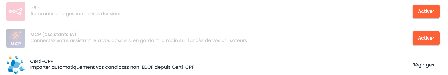 Application MCP dans Mes applications