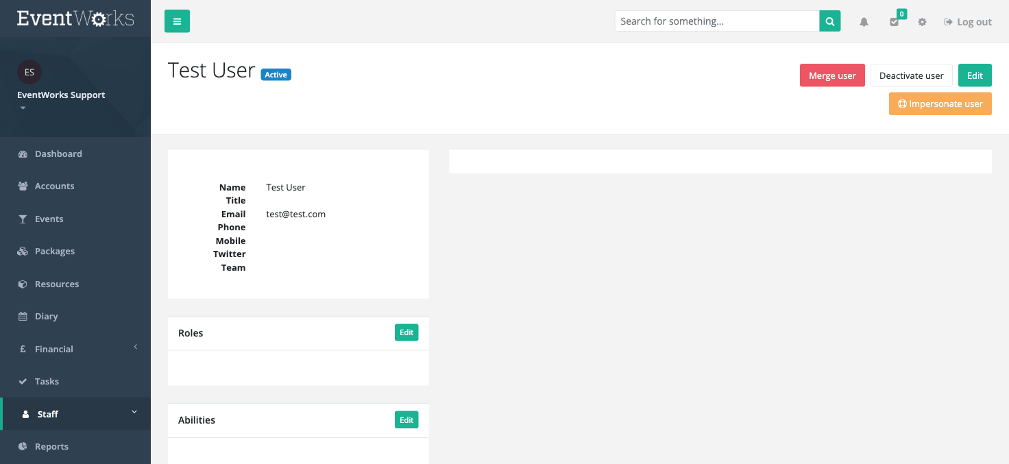 Profile page overview