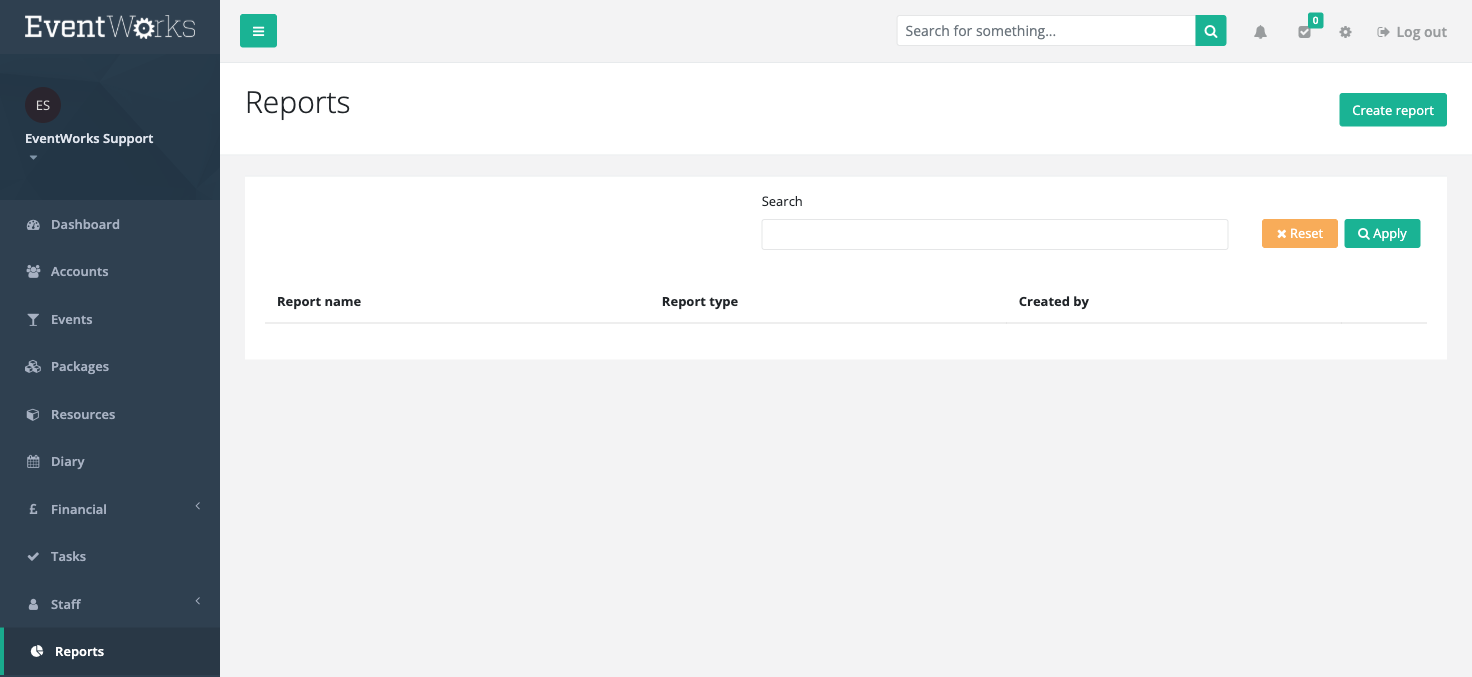 Reports list overview