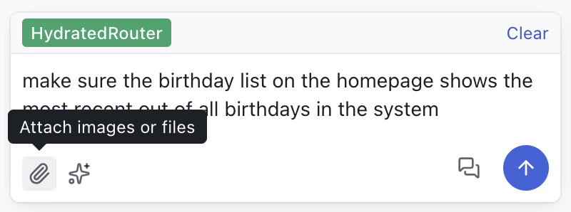 The Dazl chat input with the Add Attachment button highlighted