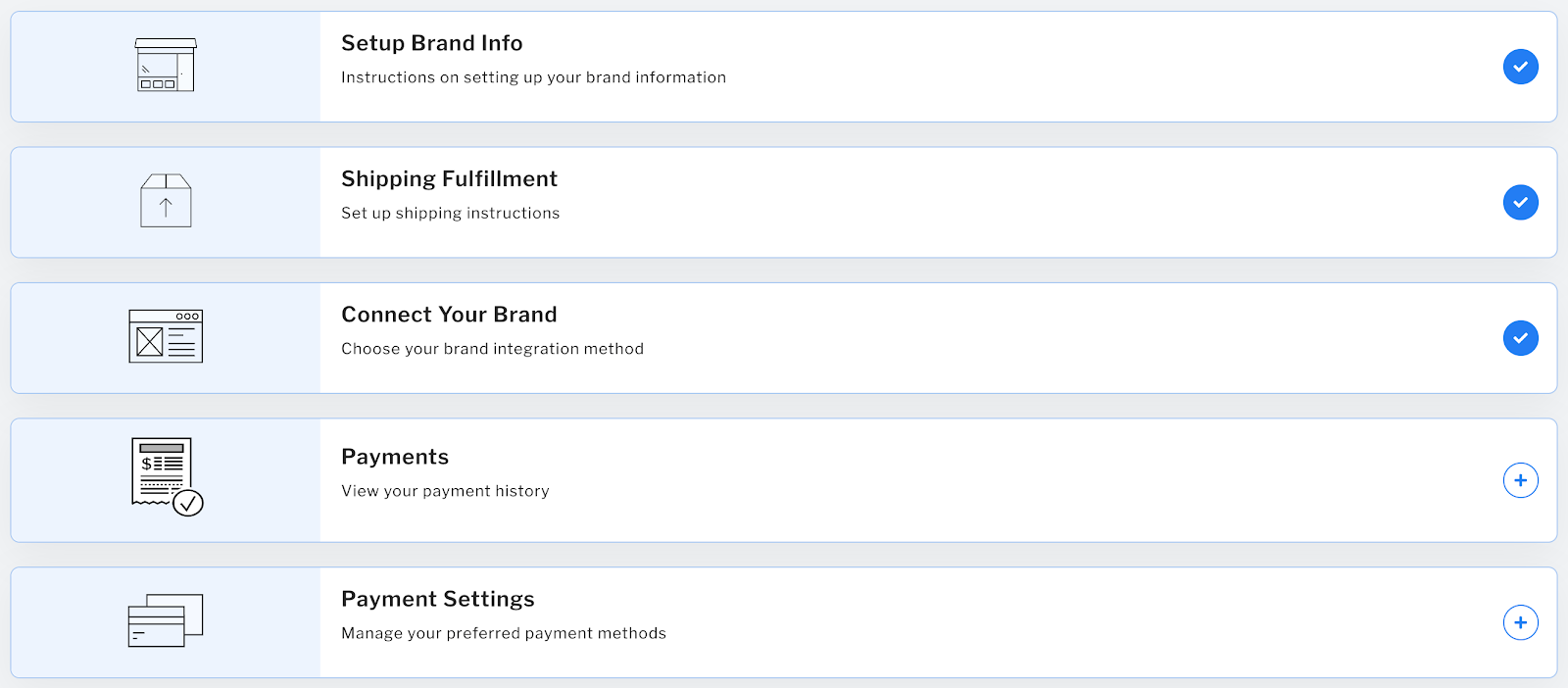 Through6 Brand Setting Options
