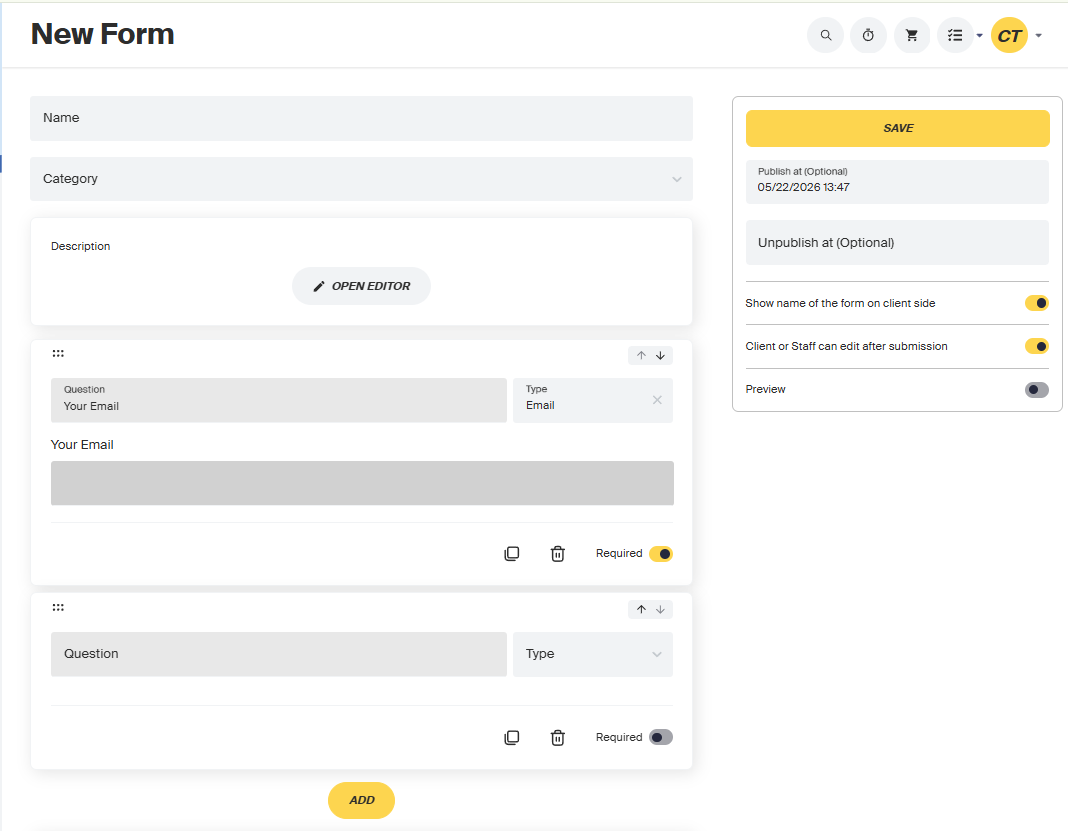 How to Create a Client Form - Recess Help Center