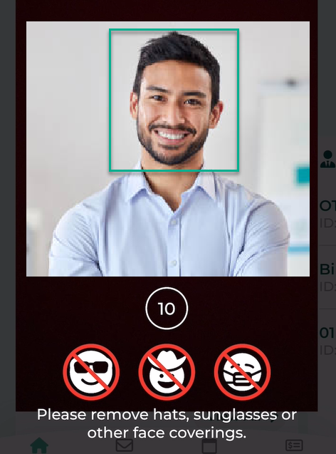 echeckin face scan photo