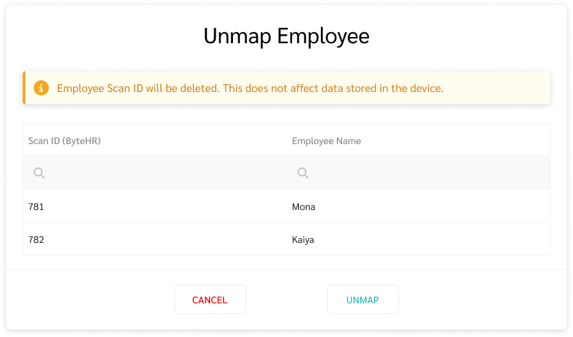Unmap Employee-1