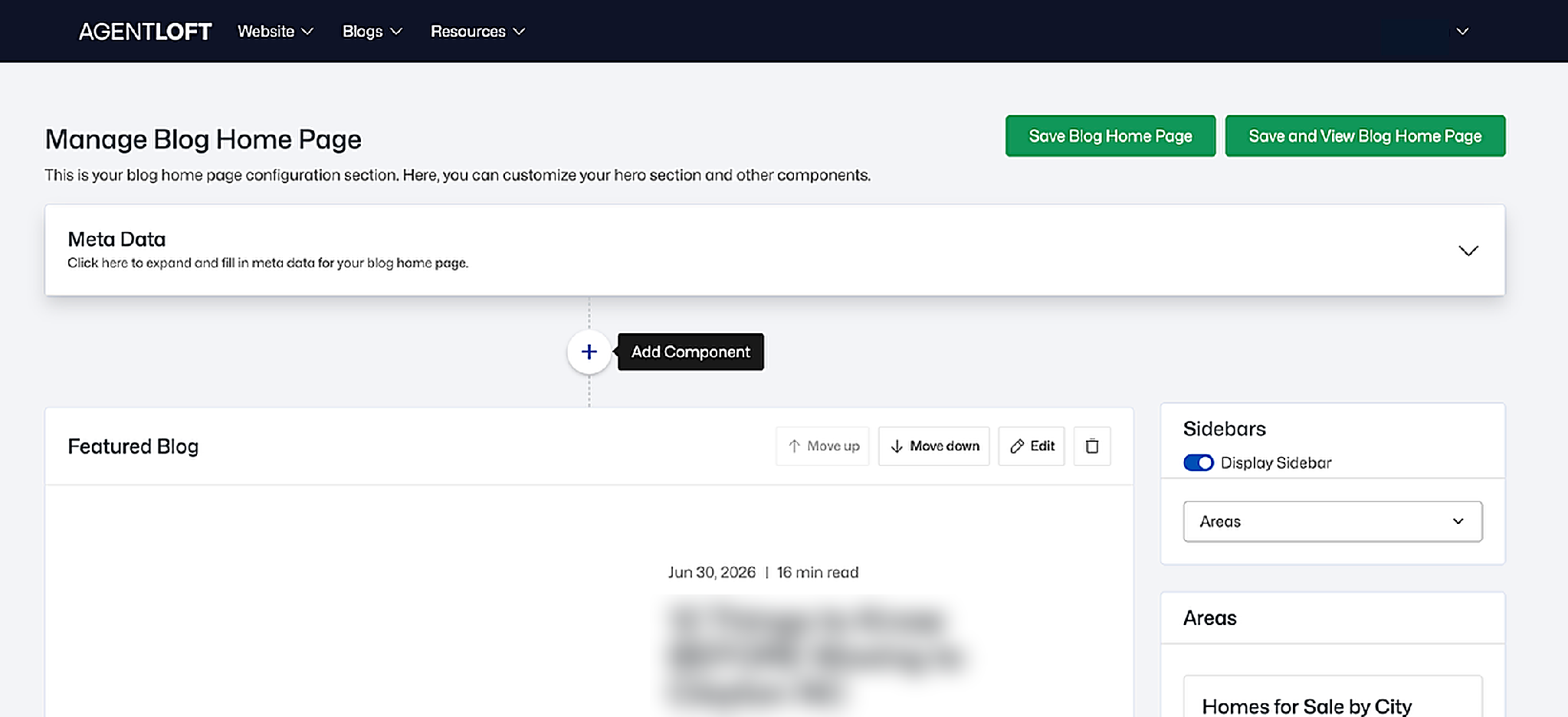Blogs › Blog Home Page — component builder