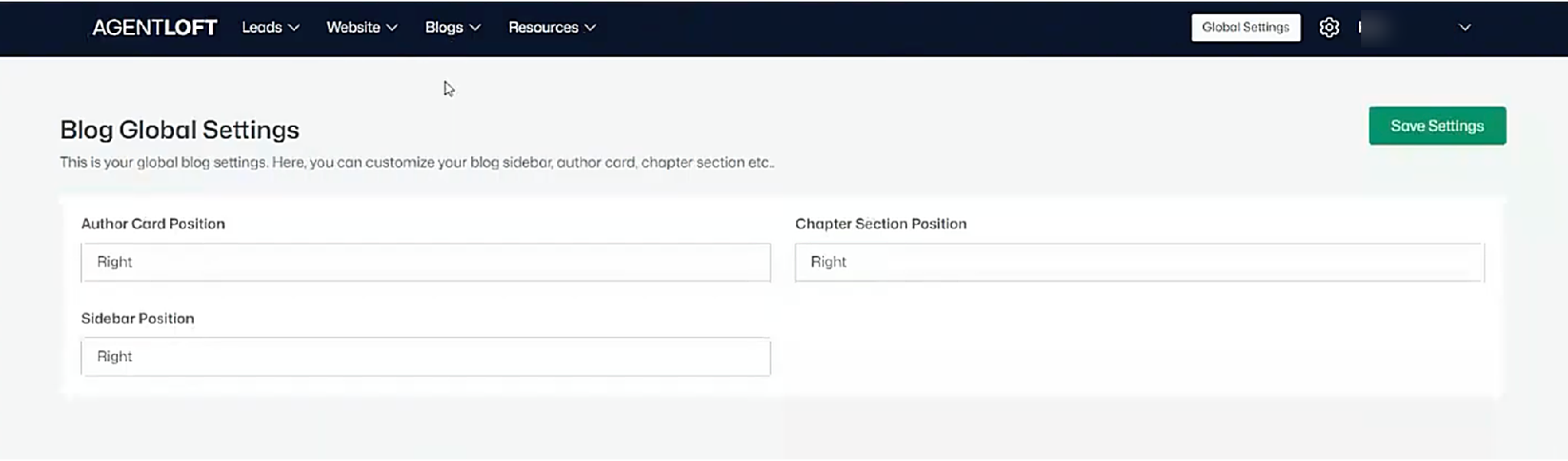 Blogs › Blog Global Settings