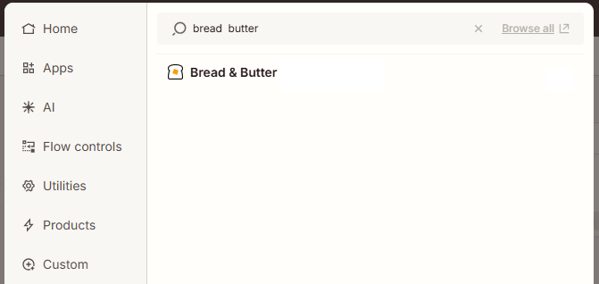 Bread & Butter app selection