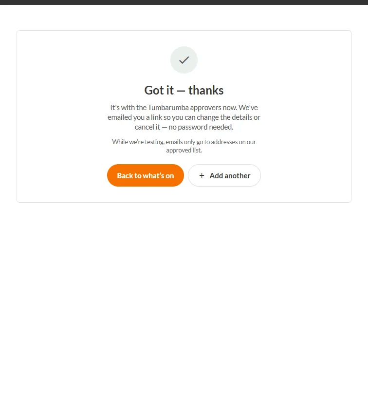 Got it - thanks