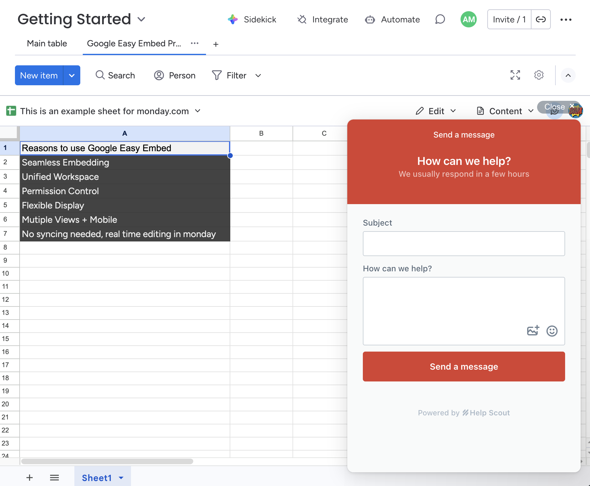 Support feedback icon