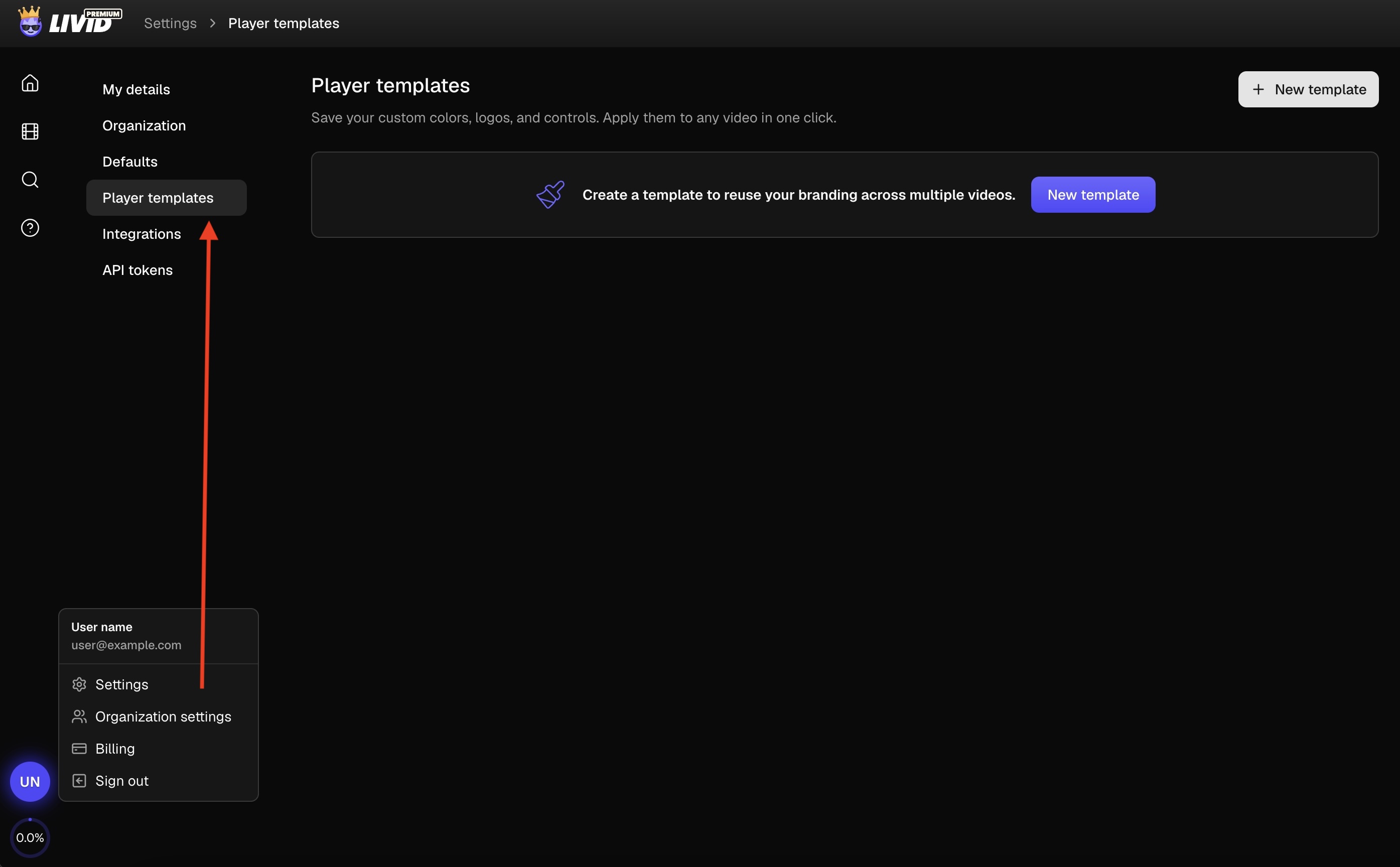 Player Templates - Livid Help Center