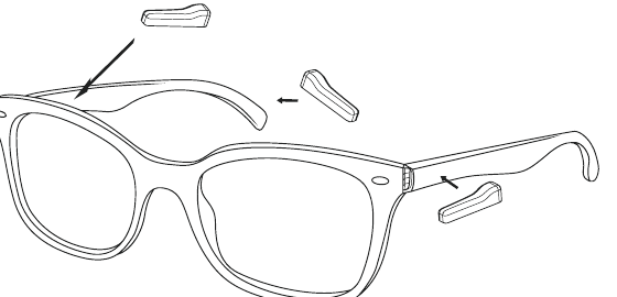 Where Orbit Glasses can go on the arm of your glasses
