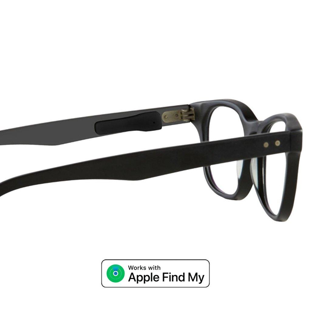 Orbit Glasses stuck to the arm of a pair of glasses