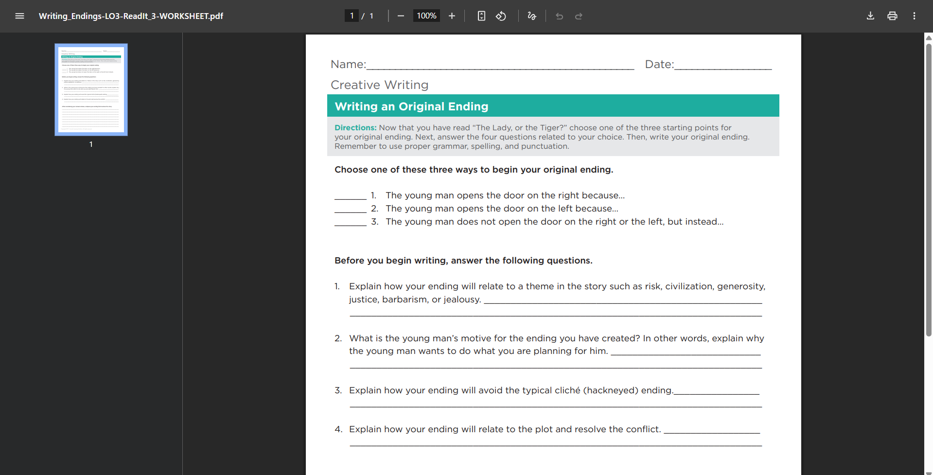 Worksheet opened as a downloadable, printable PDF